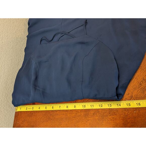 Forever 21 Sundress L Navy Blue Juniors Mini Sleeveless Crisscross Back Dress - Picture 7 of 9